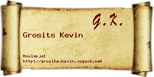 Grosits Kevin névjegykártya